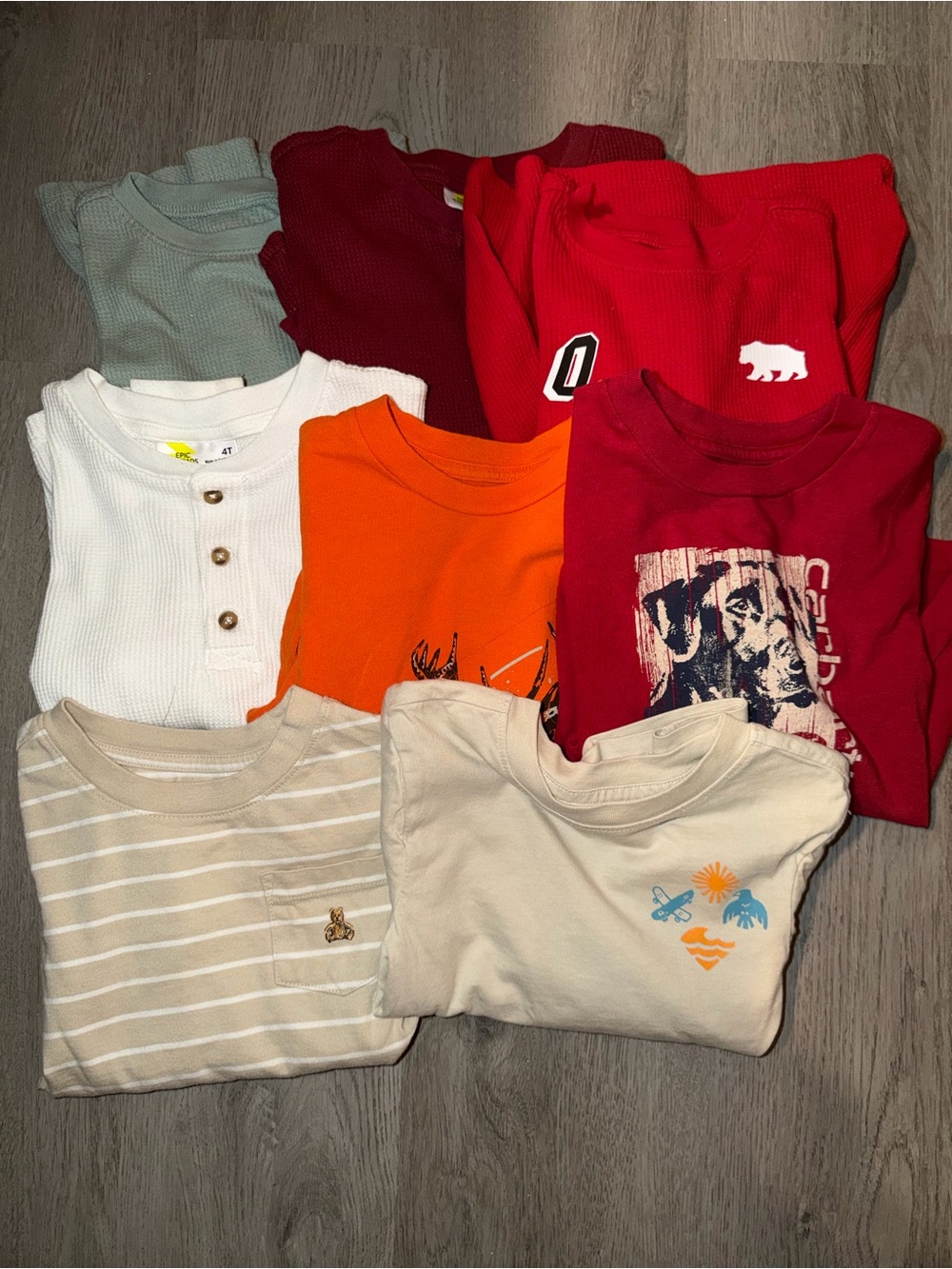 4T Boys Bundle of Long-Sleeve Tees